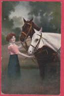 AE351 FANTAISIES  FEMME CHEVAUX  1921  - - Other & Unclassified