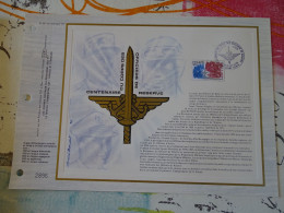 Tirage Limité Classeur Timbre Premier Jour  C.E.F Centenaire Du Corps Des Officiers De Réserve 1976 - Postdokumente