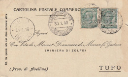 Italy. A217. Campopietro. 1918. Annullo Guller CAMPOPIETRO(CAMPOBASSO) Su Cartolina Postale - Marcophilie