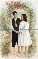 R118748 Greetings. All Birthday Jous Be Yours. Young Girl And Boy. Max Ettlinger - Wereld