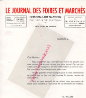 87- LIMOGES -LE JOURNAL DES FOIRES ET MARCHES- 49 RUE EMILE ZOLA- PARIS M. PONTHIEU -92 RUE DE LA VICTOIRE - G. HYLLAIRE - Druck & Papierwaren