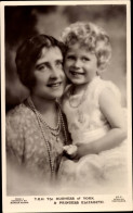 CPA T. R. H. The Duchess Of York, Princess Elizabeth As A Child - Familles Royales