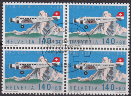 1988 Flugpost Schweiz ⵙ Zum:CH F49, Mi:CH 1369,Yt:CH.PA 49, Junkers JU-52 Aircraft & Matterhorn Mountain - Unused Stamps
