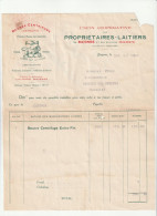 16-Union Des Propriétaires-Laitiers...Beurre Centrifuge Extra-Fin..Baignes...(Charente)...1936 - Lebensmittel