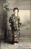 CPA Japanisches Mädchen In Kimono, Portrait - Costumes