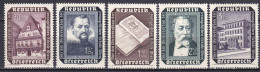 AT214 - AUSTRIA – 1953 – VIENNA EVANGELICAL SCHOOL – SG # 1246/50 MNH 21,50 € - Nuevos