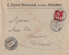 Motiv Brief  "Styner-Strausack, Horlogerie, Grenchen"        1915 - Brieven En Documenten