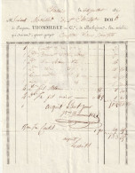 16-J.Thommeret..Bonneterie, Mercerie....Barbezieux..(Charente)...1819 - Textile & Clothing