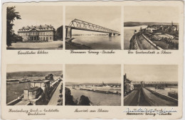 Neuwied (Rhein) Mehrbildansicht: Schloß, Brücke, Gartenstadt Und Gaststätte 1938 - Neuwied