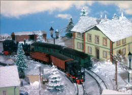 Ansichtskarte  Modelleisenbahn: Weihnachten Mit Der Schmalspurbahn 1995 - Trains