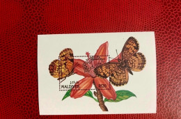 MALDIVES 1991 Bloc 1v Neuf MNH ** YT BF 197 Mariposa Butterfly Borboleta Schmetterlinge Farfalla - Papillons