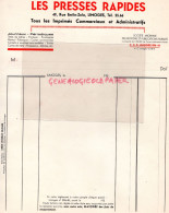 87- LIMOGES - LES PRESSES RAPIDES -IMPRIMERIE PAPETERIE- 49 RUE EMILE ZOLA- - Printing & Stationeries