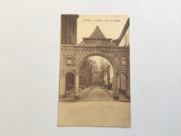Carte Postale Ancienne Chimay Arcade Rue Du Château - Chimay