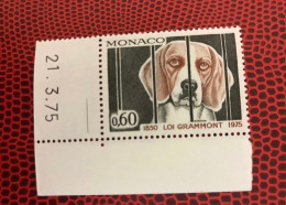 MONACO 1975 1v Neuf MNH YT 1031 Mi 1204 Perro Dog Pet Cão Hund Cane - Honden