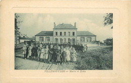 WW 45 VILLEMOUTIERS. Ecolières Devant La Mairie Ecoles - Other & Unclassified