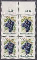 1966 , Mi 1224 ** (7) -  4er Block Postfrisch - Einheimische Obstsorten - Nuevos