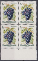 1966 , Mi 1224 ** (11) -  4er Block Postfrisch - Einheimische Obstsorten - Unused Stamps