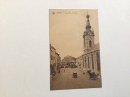 Carte Postale Ancienne Chimay La Grand’Place Et L’Église- Les Voyages Du Touring Club De Belgique - Chimay