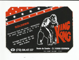 63 - COURNON D'AUVERGNE - Magasin Solderie King Kong - Gorille ( Année 80 ) - Stickers