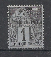 GUADELOUPE - 1891 - N°YT. 14 - Alphée Dubois 1c Noir Sur Azuré - Neuf Luxe ** / MNH / Postfrisch - Neufs