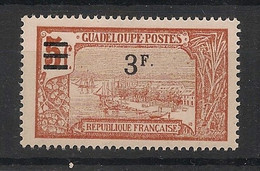 GUADELOUPE - 1924-27 - N°YT. 96 - 3f Sur 5f Brun-rouge - Neuf Luxe ** / MNH / Postfrisch - Ongebruikt