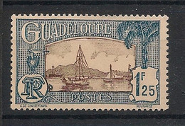 GUADELOUPE - 1928-38 - N°YT. 116A - Pointe-à-Pitre 1f25 Bleu Et Sépia - Neuf Luxe ** / MNH / Postfrisch - Unused Stamps