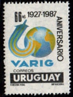 1988 Uruguay VARIG Airlines Airplane Flight  #1246 ** MNH - Uruguay