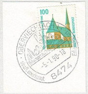 Deutsche Bundespost 1990, Ortswerbestempel Oberviechtach, Erholungsort, Geburtsort Doktor Eisenbarth - Medizin