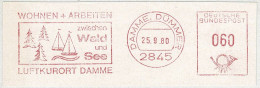 Deutsche Bundespost 1980, Freistempel / EMA / Meterstamp Damme, Luftkurort, Wohnen, Arbeiten - Sonstige & Ohne Zuordnung