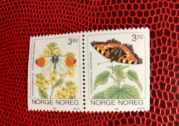 NORVÈGE NORWEGEN 1993 2v Neuf MNH ** Mi 1143 / 1144 Mariposa Butterfly Borboleta Schmetterlinge NORWAY NORGE NOREK - Butterflies