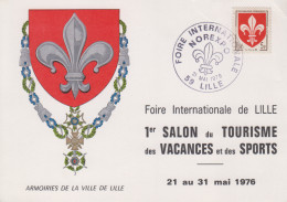 Carte  Maximum   FRANCE    Foire   Internationale   De   LILLE    1976 - Matasellos Conmemorativos