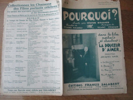 POURQUOI?  CHANTE PAR VICTOR BOUCHER PAROLES DE PIERRE MAUDRU MUSIQUE DE HENRY VERDUN - Partitions Musicales Anciennes