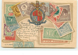 Représentation De Timbres Anglais - Honni Soit Qui Mal Y Pense - Dieu Et Mon Droit - Postzegels (afbeeldingen)