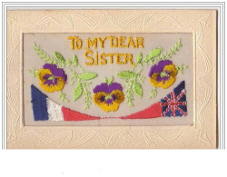 Carte Brodée To My Dear Sister - Embroidered