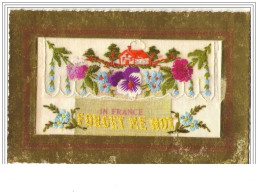 Carte Brodée - Forget Me Not - Paysage - Embroidered