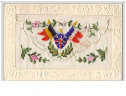 Carte Brodée - Drapeaux - Embroidered