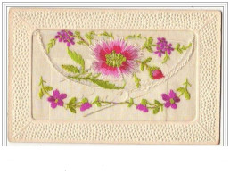 Carte Brodée - Fleurs - Embroidered