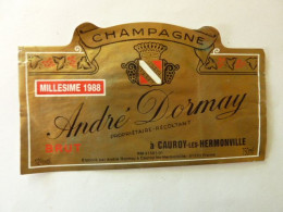 Champagne Millédime 1988 - André Dormay à CAUROY LES HERMONVILLE - Champagne