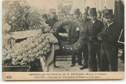 CHATOU - Funérailles ... M.Berteaux, Ministre De La Guerre - Couronnes Des Municipalités De Chatou Et De Bougival - ELD - Chatou