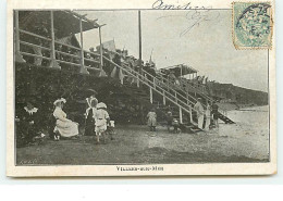 VILLERS-SUR-MER - La Plage - Pub Au Dos Habillement Sur Mesure - Au Maréchal Moncey à Paris - Villers Sur Mer