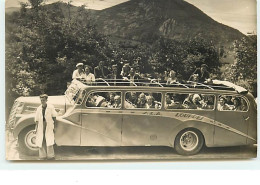 Carte-Photo De CAUTERETS - Photo De Groupe Dans Un Autobus - Cauterets