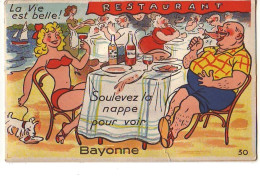 Soulevez La Nappe Pour Voir BAYONNE - Carte à Système - Bayonne