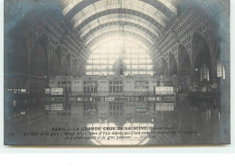 PARIS - La Grande Crue De La Seine (Janvier 1910) - Le Hall De La Gare D'Orsay Dite "Gare D'Ys" ND Photo - Stations, Underground