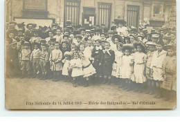 PARIS XVII - Fête Nationale Du 14 Juillet 1905 - Mairie Des Batignolles - Bal D'Enfants - Arrondissement: 17