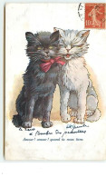 Amour ! Amour ! Quand Tu Nous Tiens - Deux Chats Se Câlinant - R. Wuyts - Cats