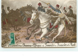A Armentières Chasseurs D'Afrique à La Poursuite Des Hussards De La Mort - Regiments