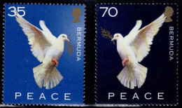 Bermuda 2002, Taube/Pigeon: Friedenstaube/Dove Of Peace/Colombe De La Paix, MiNr. 847-848 - Duiven En Duifachtigen