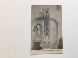 Carte Postale Ancienne (1911)  Braine-le-Comte Église Saint-Géry Statue Saint-Christophe - Braine-le-Comte