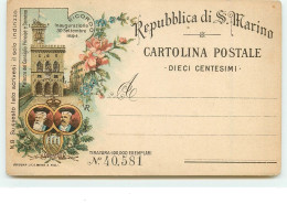 SAINT-MARIN - Palazzo Del Consiglio Principe E Sovrano - Ricordo Inaugurazione 30 Settembre 1894 - N°40581 - San Marino