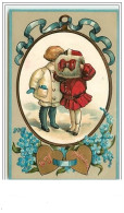 Carte Gaufrée - To My Valentine - Jeune Couple S'embrassant - Valentine's Day